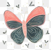 PNG  Chalk style butterfly pattern drawing animal.