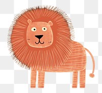 PNG  Chalk style lion mammal animal sketch.