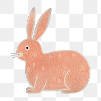PNG  Chalk style rabbit animal rodent mammal.