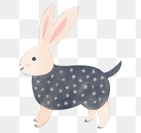 PNG  Chalk style rabbit animal mammal representation.