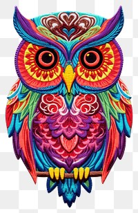 PNG Owl pattern craft bird. AI generated Image by rawpixel.