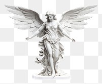 PNG  Greek sculpture angel statue white white background