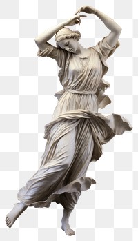 PNG  Greek sculpture dancing statue art white background