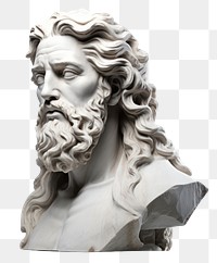 PNG  Greek sculpture jesus statue portrait art.