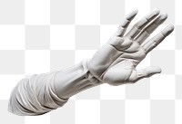 PNG  Greek sculpture open palm statue glove white.