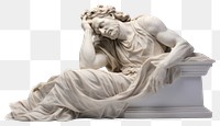 PNG  Greek sculpture sleeping statue white art
