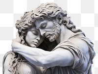 PNG  Greek sculptures hugging statue art representation.