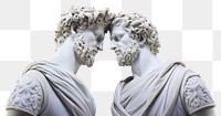 PNG  Greek sculptures kissing statue portrait adult.