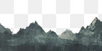 PNG  Mountain backgrounds landscape painting. AI generated Image by rawpixel.