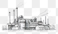 PNG Factory architecture refinery drawing. AI generated Image by rawpixel.