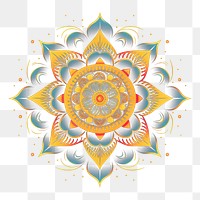 PNG  Mandalas pattern inflorescence illuminated. AI generated Image by rawpixel.