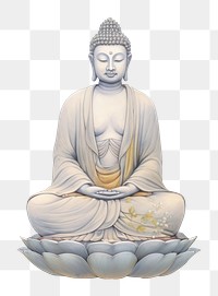 PNG  Buddha art adult representation. AI generated Image by rawpixel.