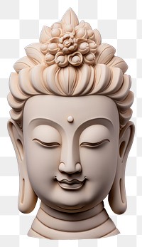 PNG  Buddha sculpture head art. AI generated Image by rawpixel.