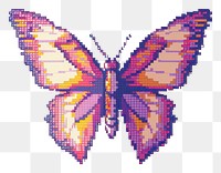 PNG Butterfly pixel art insect purple.