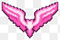 PNG Pastel wings cut pixel purple art creativity.
