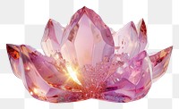 PNG Crystal flower gemstone jewelry illuminated.