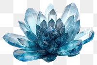 PNG Crystal flower gemstone jewelry white background.