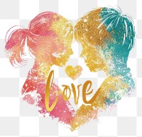 PNG Love art white background togetherness.