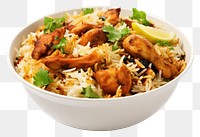 PNG Chicken biryani food white background vegetable.