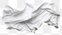 PNG Crumpled sheet of paper white white background simplicity.
