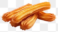 PNG Photo of churros dessert food white background.