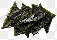 PNG Crispy nori seaweed flakes plant leaf vegetable.
