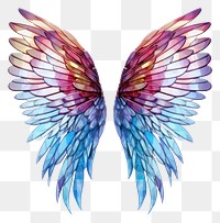 PNG Stain glass angel wing pattern white background lightweight.