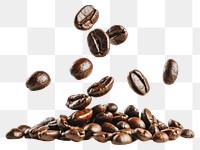 PNG Coffee beans white background freshness abundance.