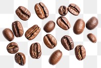 PNG Fresh roasted coffee beans backgrounds food white background.