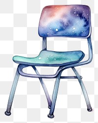 PNG Stationery in Watercolor style chair furniture white background.