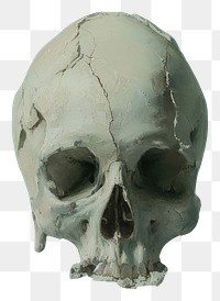 PNG Broken skull painting art anthropology.