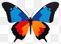 PNG Abstract butterfly ripped paper art insect animal.