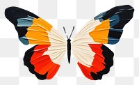 PNG Abstract butterfly ripped paper art painting animal.