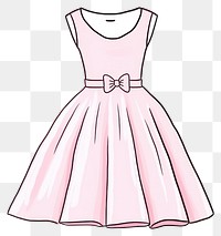 PNG Pink dress fashion line gown.