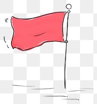 PNG Red flag sketch line patriotism.