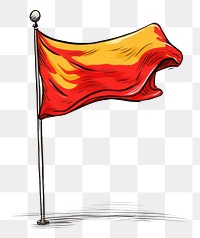 PNG Red flag line white background patriotism.