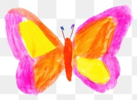 PNG Butterfly drawing petal white background.