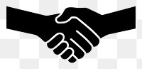 PNG Handshake silhouette monochrome agreement.