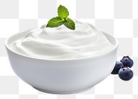 PNG Greek yogurt blueberry dessert cream.