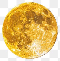 PNG Yellow Full moon astronomy nature space.