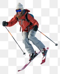 PNG Snow skier female recreation footwear outdoors.