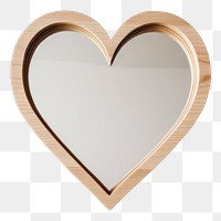 PNG Mirror shape heart wood.