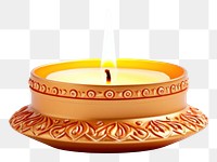 PNG Candle fire illuminated decoration.