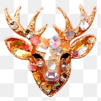 PNG Deer jewelry brooch white background.