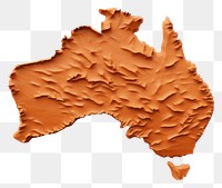 PNG Australia map white background confectionery topography.