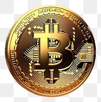 PNG Bitcoin money gold darkness.