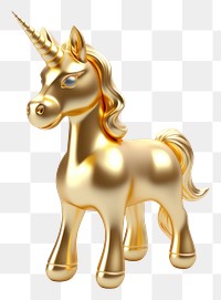 PNG Glossy unicorn toy figurine mammal animal.