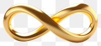 PNG Infinity mark gold jewelry white background.
