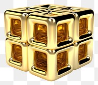 PNG Unique tube cube shiny gold 