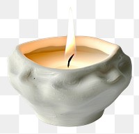 PNG Candle made up of clay fire lighting ceramic.